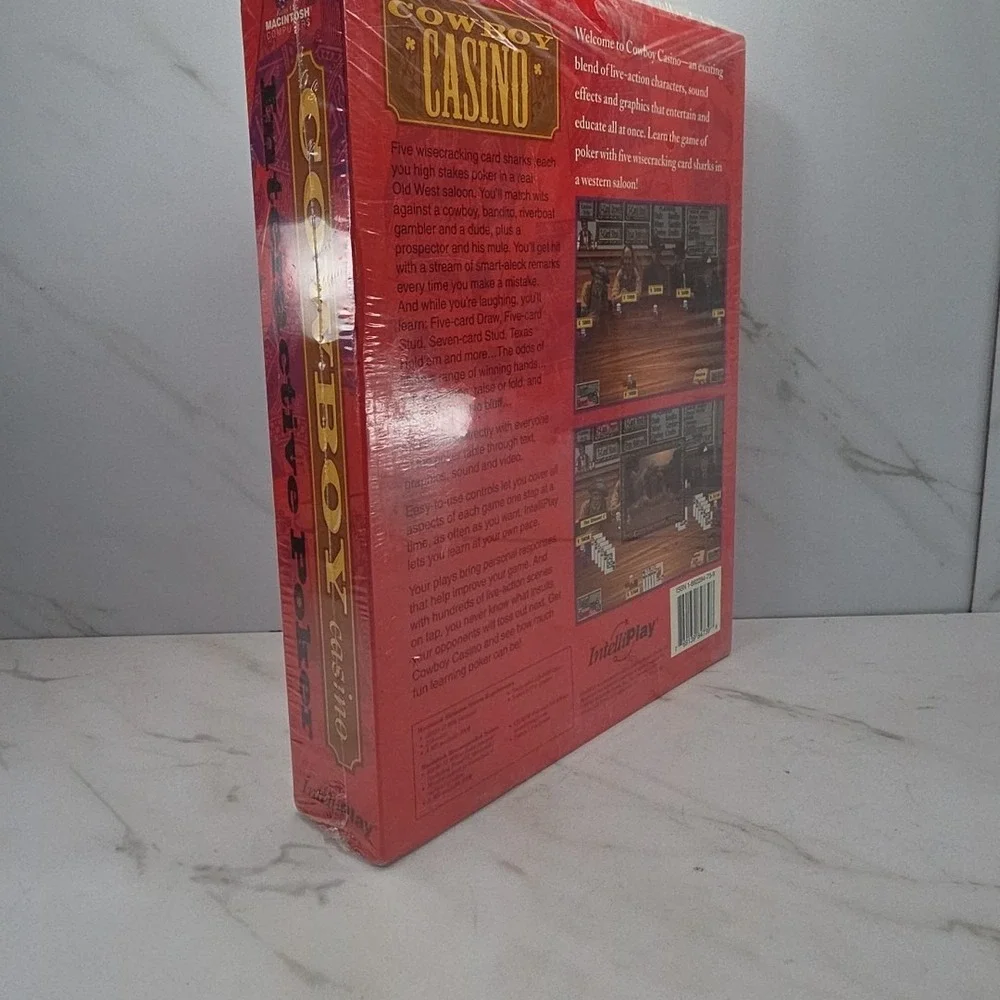 VTG✨Cowboy Casino Interactive Poker CDROM Mac‎ Macintosh✨New✨IntelliPlay✨NOS